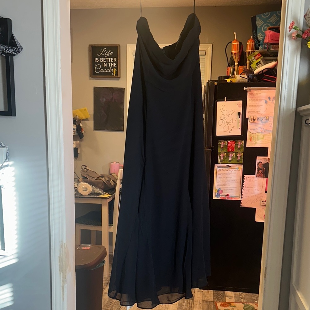 Abercrombie & Fitch Strapless Midnight Blue Gown